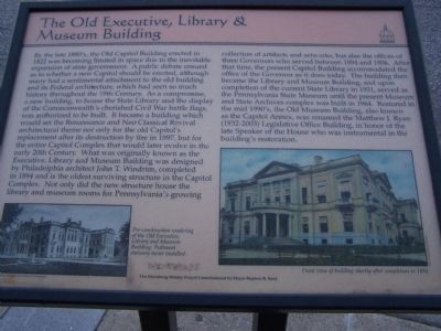 The Old Executive, Library & Museum Building Marker image. Click for full size.