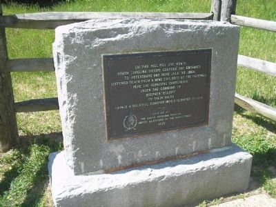 South Carolina Monument at the site of the Crater image. Click for full size.