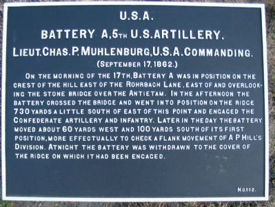 Battery A, 4th U.S. Artillery. Click for full size. Battery A, 4th U.S. Artillery image. Click for full size.