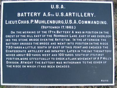 Battery A, 4th U.S. Artillery image. Click for full size.