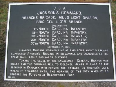 Branch's Brigade Tablet. Click for full size. Branch's Brigade Tablet image. Click for full size.