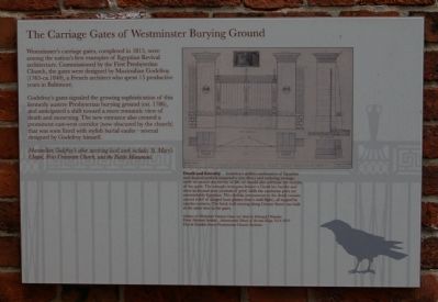 The Carriage Gates of Westminster Burying Ground Marker image. Click for full size.