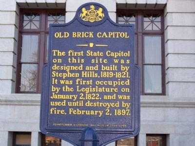 Old Brick Capitol Marker. Click for full size. Old Brick Capitol Marker image. Click for full size.