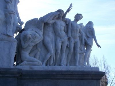 Sculpture at top of Capitol Steps.. Click for full size. Sculpture at top of Capitol Steps. image. Click for full size.