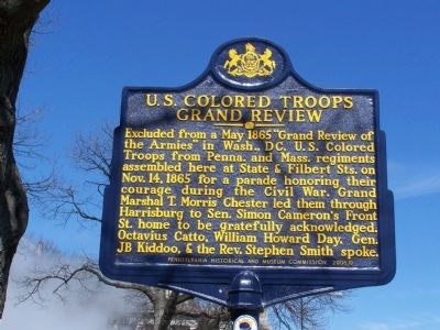 U.S. Colored Troops Grand Review Marker image. Click for full size.