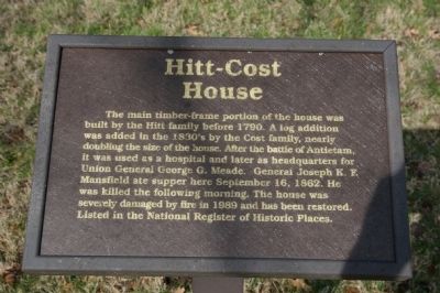 Hitt-Cost House Marker image. Click for full size.