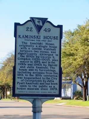 Kaminski House Marker, Side Two image. Click for full size.