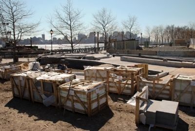 Stone awaiting installation by the stone masons building the monument. Click for full size. Stone awaiting installation by the stone masons building the monument image. Click for full size.