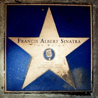 Francis Albert Sinatra Birthplace Marker image. Click for full size.