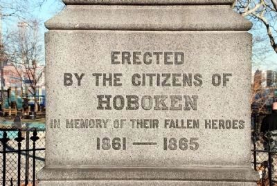Hoboken Civil War Memorial Inscription image. Click for full size.