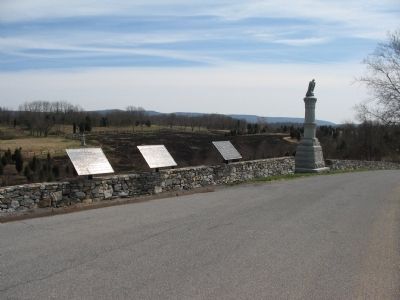 Federal Tablet Cluster and the 28th Ohio Monument. Click for full size. Federal Tablet Cluster and the 28th Ohio Monument image. Click for full size.