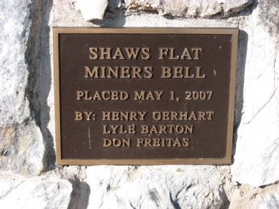 Shaws Flat Miners Bell Marker image. Click for full size.