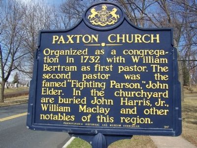 Paxton Church Marker image. Click for full size.