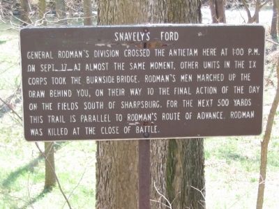 Snavely's Ford Marker image. Click for full size.