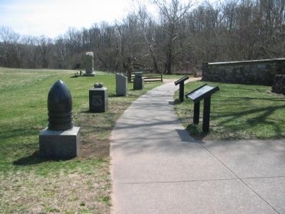 Monuments and Markers at the East End of Burnside Bridge image. Click for full size.