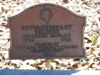 Nearby Cemetery Marker for Charles Davant about 100 feet away. Click for full size. Nearby Cemetery Marker for Charles Davant about 100 feet away image. Click for full size.
