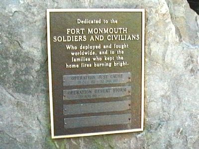 Fort Monmouth Soldiers and Civilians Memorial image. Click for full size.