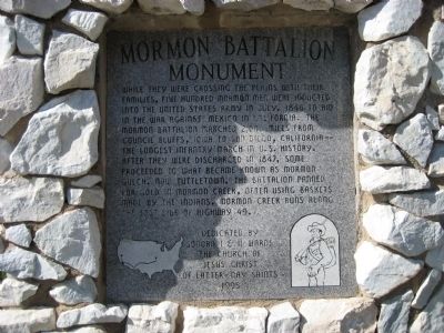 Mormon Battalion Monument Marker. Click for full size. Mormon Battalion Monument Marker image. Click for full size.