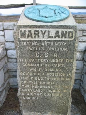 1st Maryland Artillery (CSA) Battery Monument. Click for full size. 1st Maryland Artillery (CSA) Battery Monument image. Click for full size.