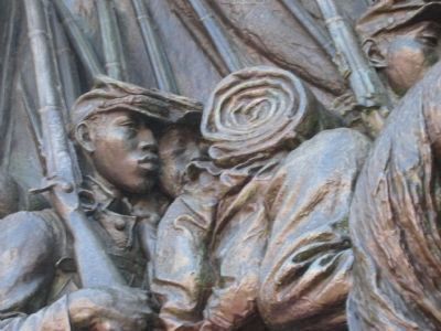 Black Soldiers in the memorial's relief image. Click for full size.