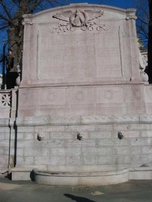 Back of the Memorial to Robert Gould Shaw and the Massachusetts 54th Regiment Marker. Click for full size. Back of the Memorial to Robert Gould Shaw and the Massachusetts 54th Regiment Marker image. Click for full size.