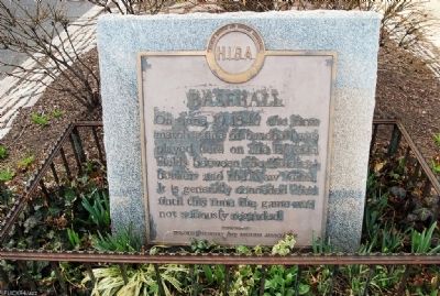 First Baseball Match Marker image. Click for full size.