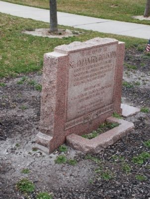 Left profile of 87th Infantry Division Marker in City Park, Atlantic City, NJ. image. Click for full size.