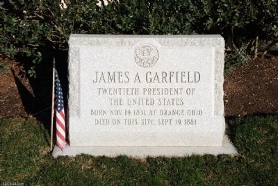 President Garfield Death Site Marker image. Click for full size.