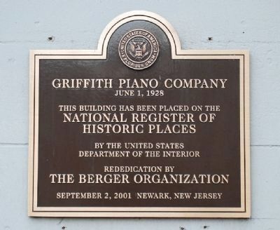 Griffith Piano Company Marker. Click for more information. Griffith Piano Company Marker image. Click for more information.