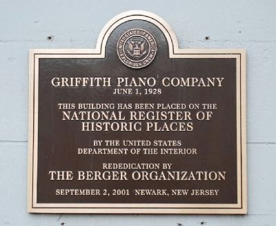 Griffith Piano Company Marker image. Click for full size.