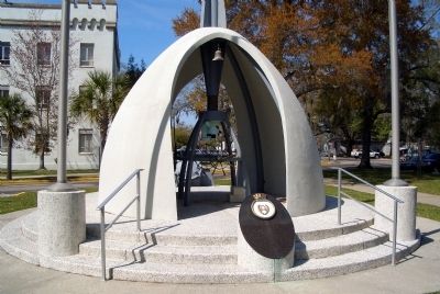 Seraph's fore hatch, steering and plane wheels, her ship's bell and badge, and her periscope. image. Click for full size.