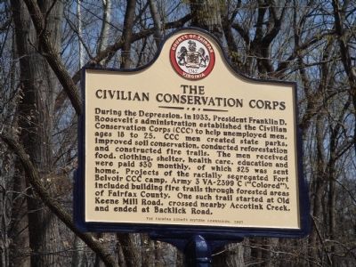 The Civilian Conservation Corps Marker image. Click for full size.