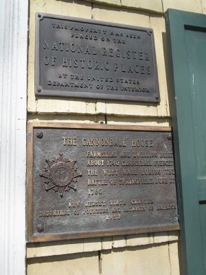 The Cannonball House Markers image. Click for full size.