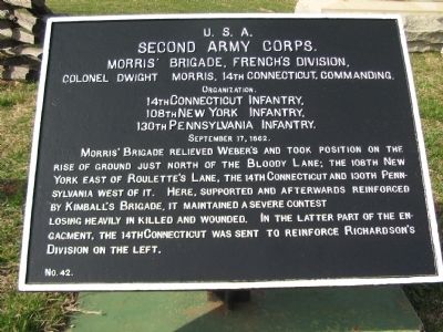 Morris' Brigade Tablet. Click for full size. Morris' Brigade Tablet image. Click for full size.