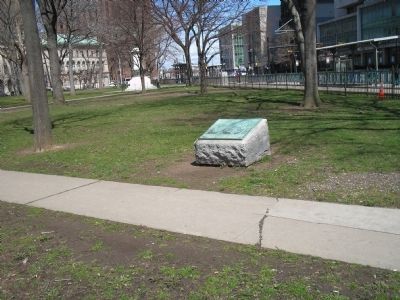 Marker in Washington Park. Click for full size. Marker in Washington Park image. Click for full size.