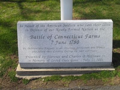Battle of Connecticut Farms Marker. Click for full size. Battle of Connecticut Farms Marker image. Click for full size.