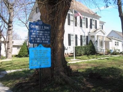 Markers with Caldwell's Parsonage in background. Click for full size. Markers with Caldwell's Parsonage in background image. Click for full size.