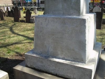 Closeup of Hannah Caldwell's Grave. Click for full size. Closeup of Hannah Caldwell's Grave image. Click for full size.