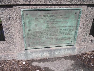 Colonel Israel Angell Marker. Click for full size. Colonel Israel Angell Marker image. Click for full size.