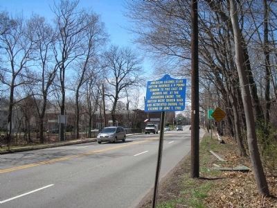 Marker at the Rahway River Bridge. Click for full size. Marker at the Rahway River Bridge image. Click for full size.
