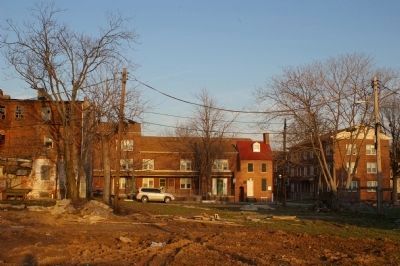 View of the Poe House, as seen from across the street. Click for full size. View of the Poe House, as seen from across the street image. Click for full size.