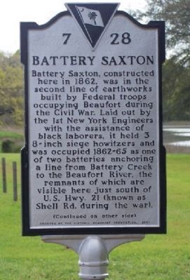 Battery Saxton Marker. Click for full size. Battery Saxton Marker image. Click for full size.