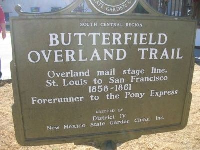 Butterfield Overland Trail Marker image. Click for full size.