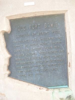 Old Fort Bowie Marker image. Click for full size.