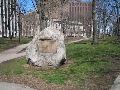 First Academy Marker in Washington Park. image. Click for full size.
