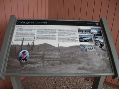 Information board in front of Visitor Center image. Click for full size.