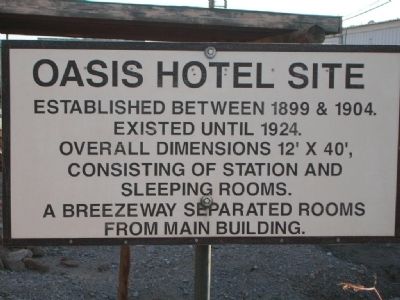 Oasis Hotel Site Marker image. Click for full size.