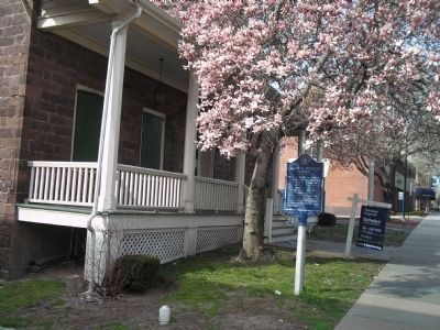 Benson House Marker on Grand Avenue. Click for full size. Benson House Marker on Grand Avenue image. Click for full size.