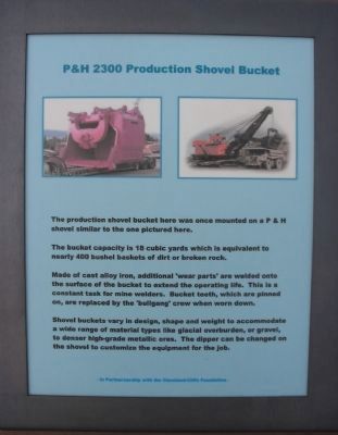P & H 2300 Production Shovel Bucket Marker image. Click for full size.
