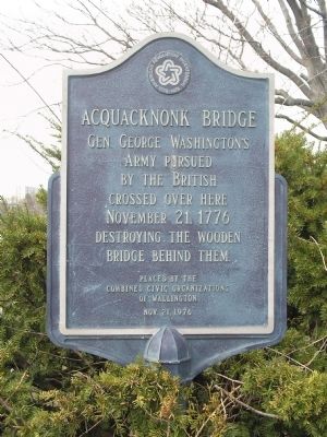 Acquacknonk Bridge Marker image. Click for full size.